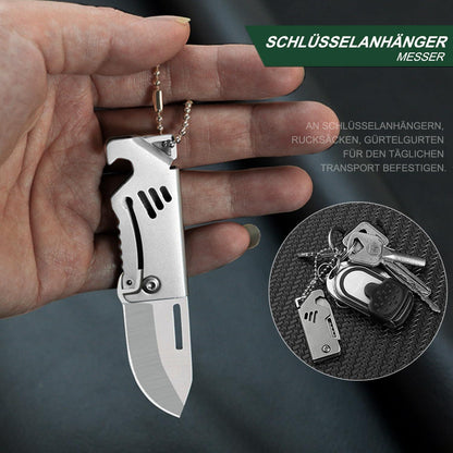 Klappmesser Edelstahl – Multifunktions Schlüsselanhänger Messer
