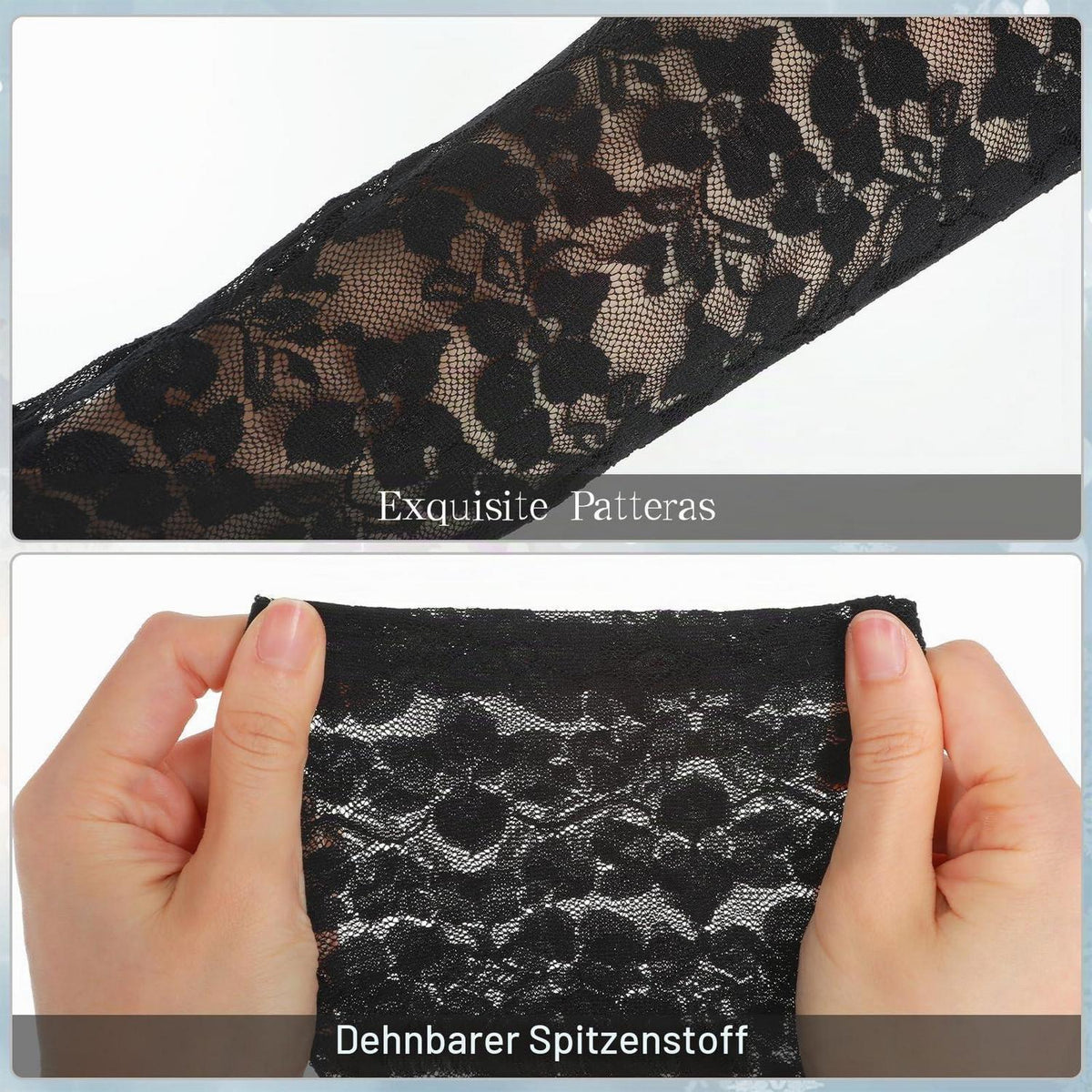 Spitzenhandschuhe Damen Ellenbogenlang für Vintage Anlässe