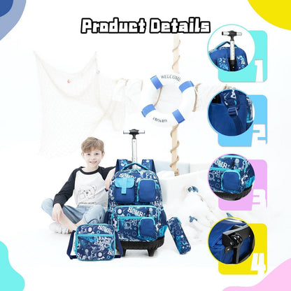 Schulranzen Trolley Kinder B-Fußball – Robuster Rucksack mit Rollen