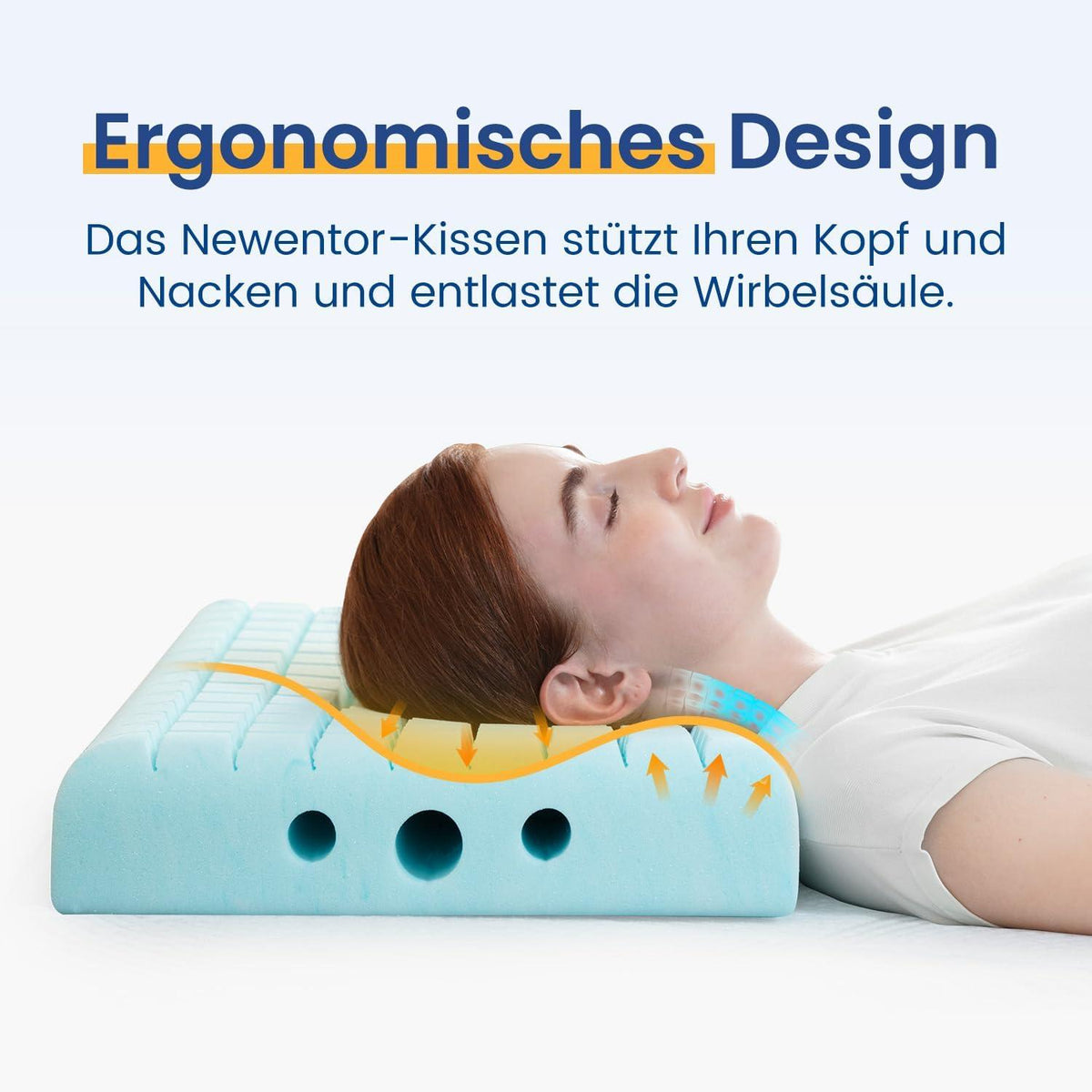 Ergonomisches Nackenstützkissen Memory Foam Höhenverstellbar