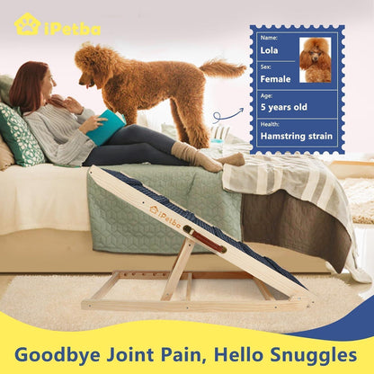 Hunderampe Klappbar Bett Sofa – Einstellbar bis 60cm, 90kg