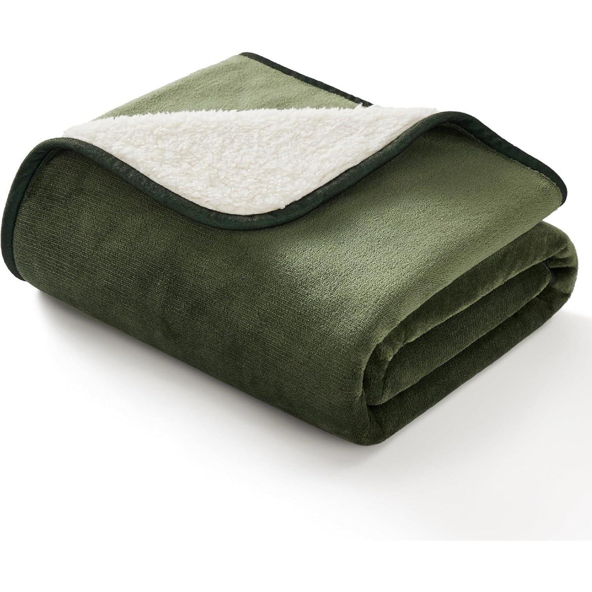 Wasserdichte Hundedecke Sherpa Fleece Olivgrün 80x60cm