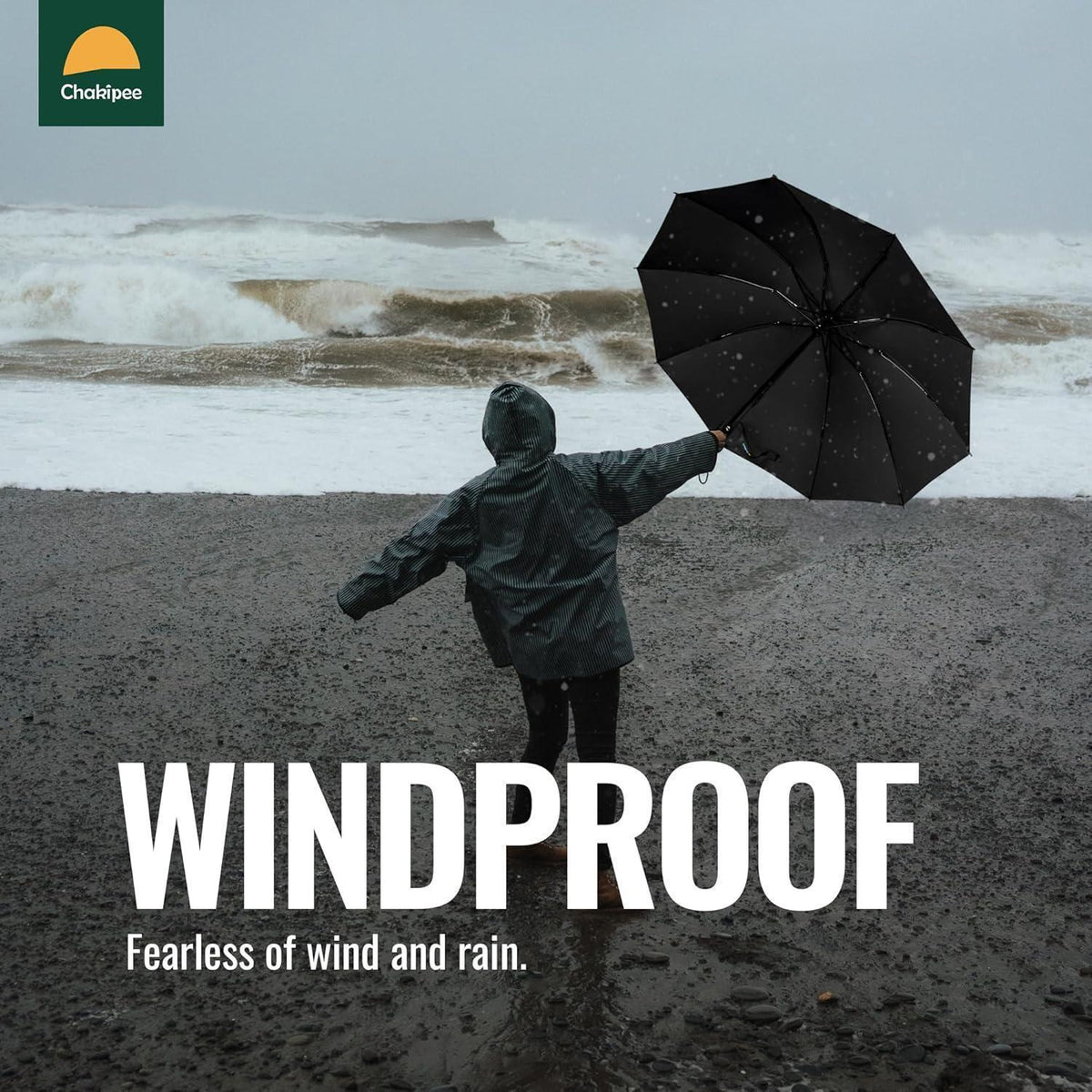 Kompakter Reise Regenschirm Sturmfest Automatik Rot