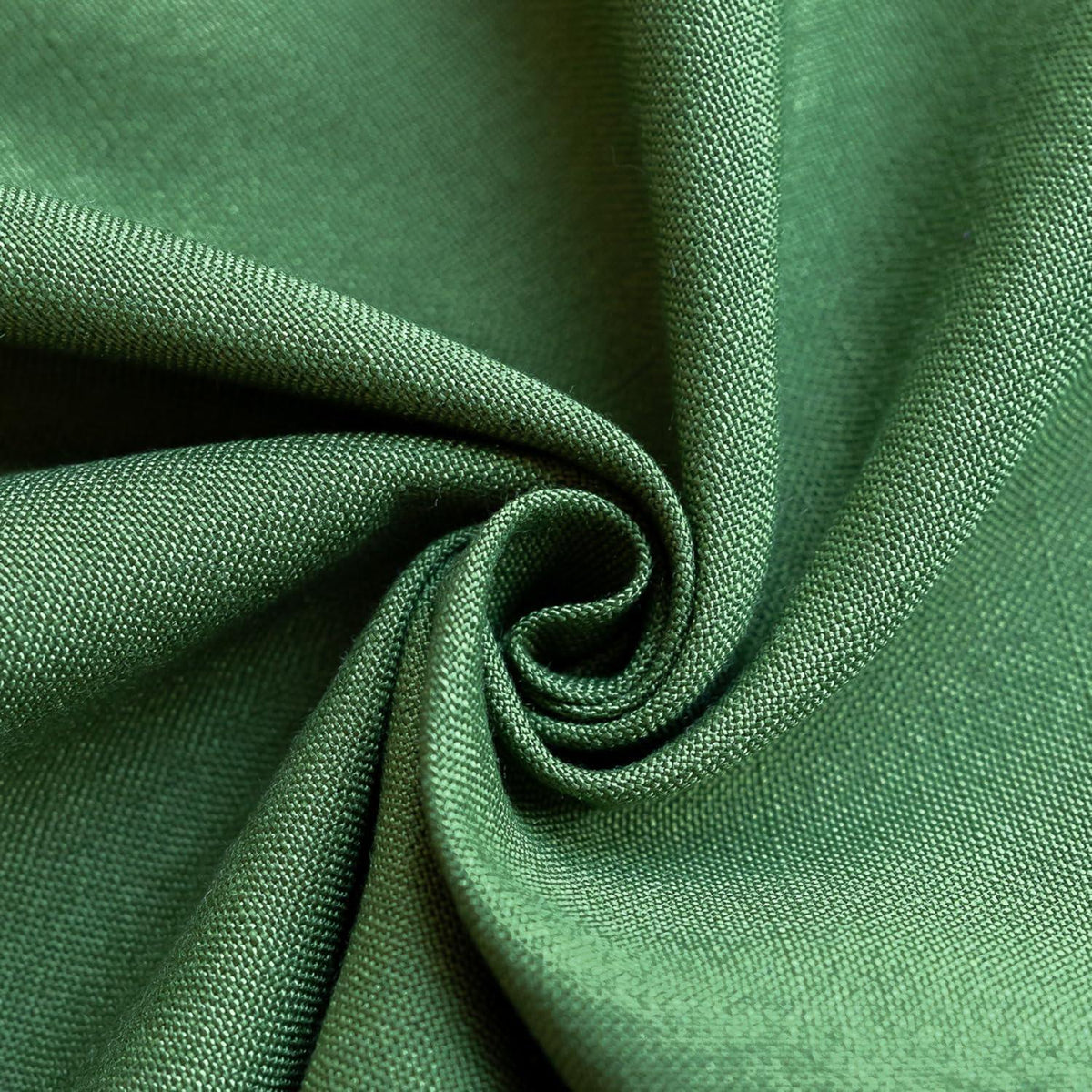 Runde Tischdecke Baumwolle Leinen Dunkelgrün 260 cm (für Tische 180-200 cm)