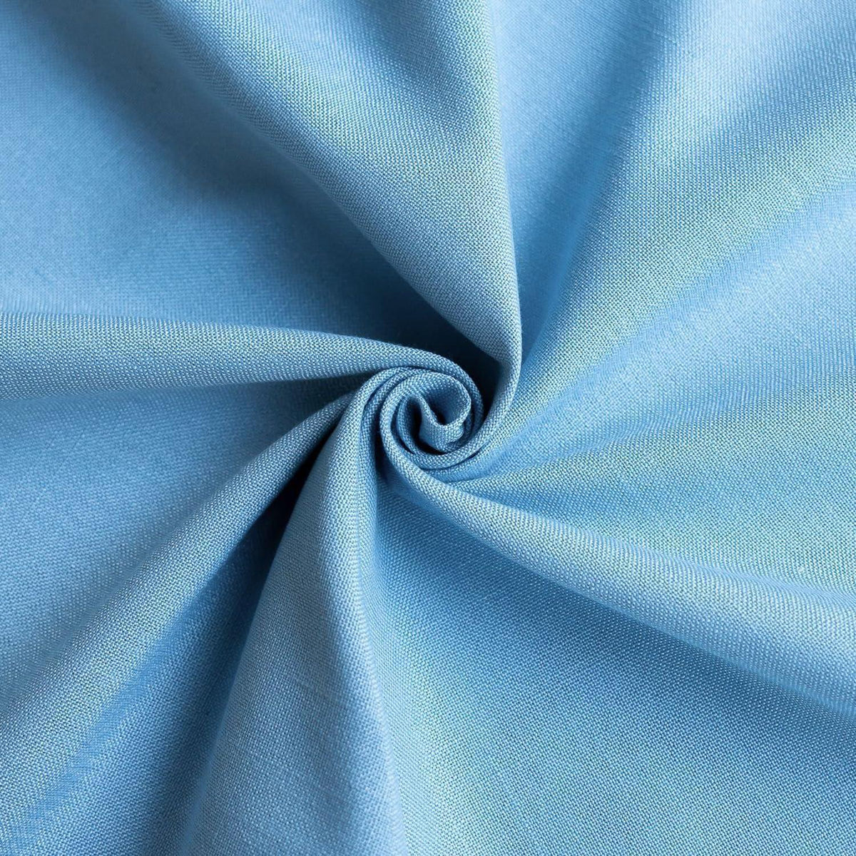 Runde Baumwoll-Leinen Tischdecke mit Fransen, Himmelblau 280 cm
