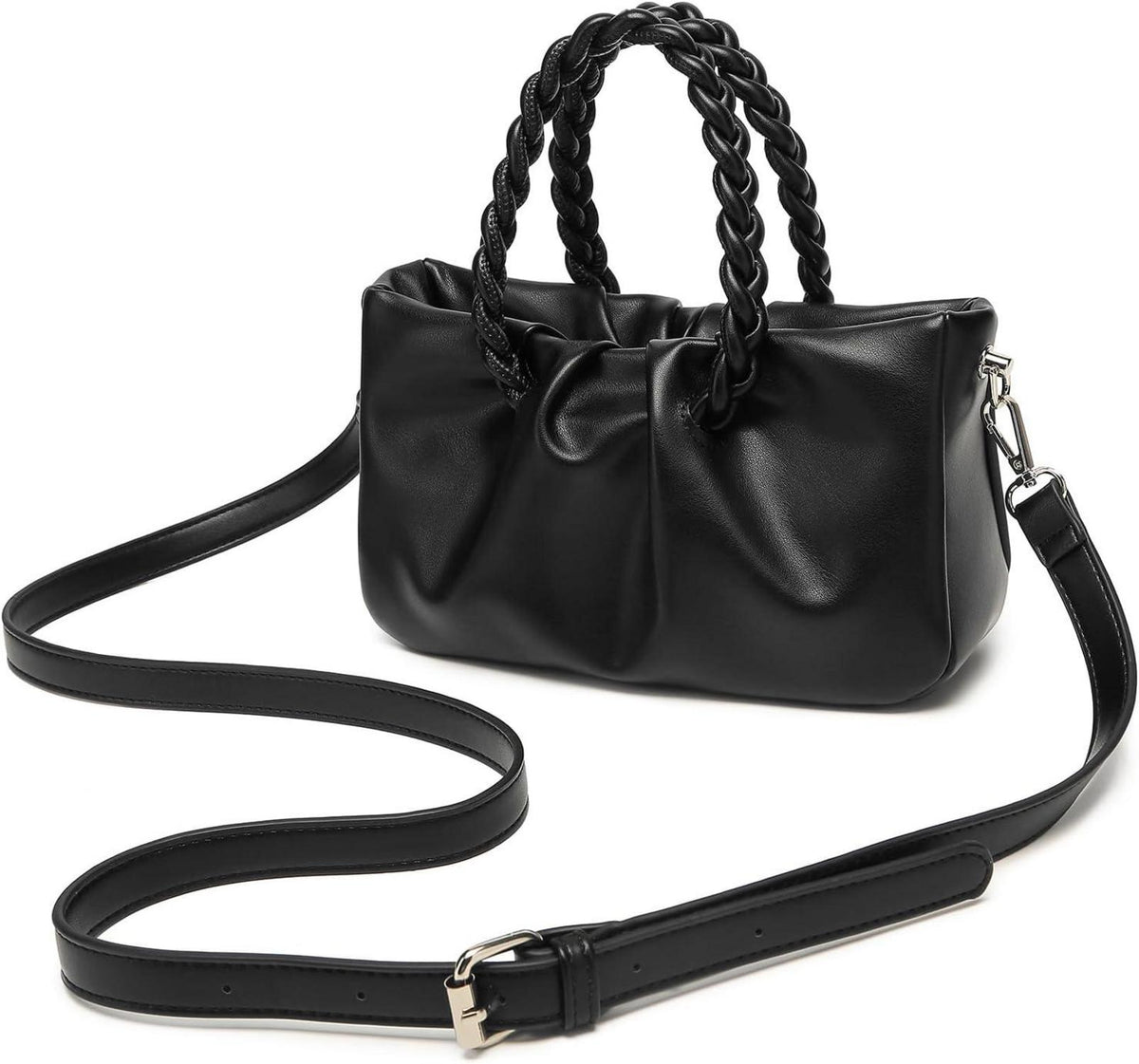 Miss Lulu Damen Umhängetasche Schultertasche PU Leder Henkel