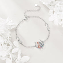 925 Sterling Silber Armband für Schwestern mit Herz und Unendlichkeitszeichen