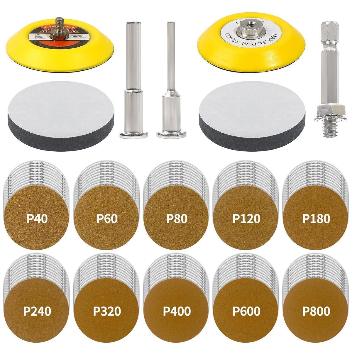 Schleifscheiben Set 75mm Klett 106tlg. für Bohrmaschine & Dremel