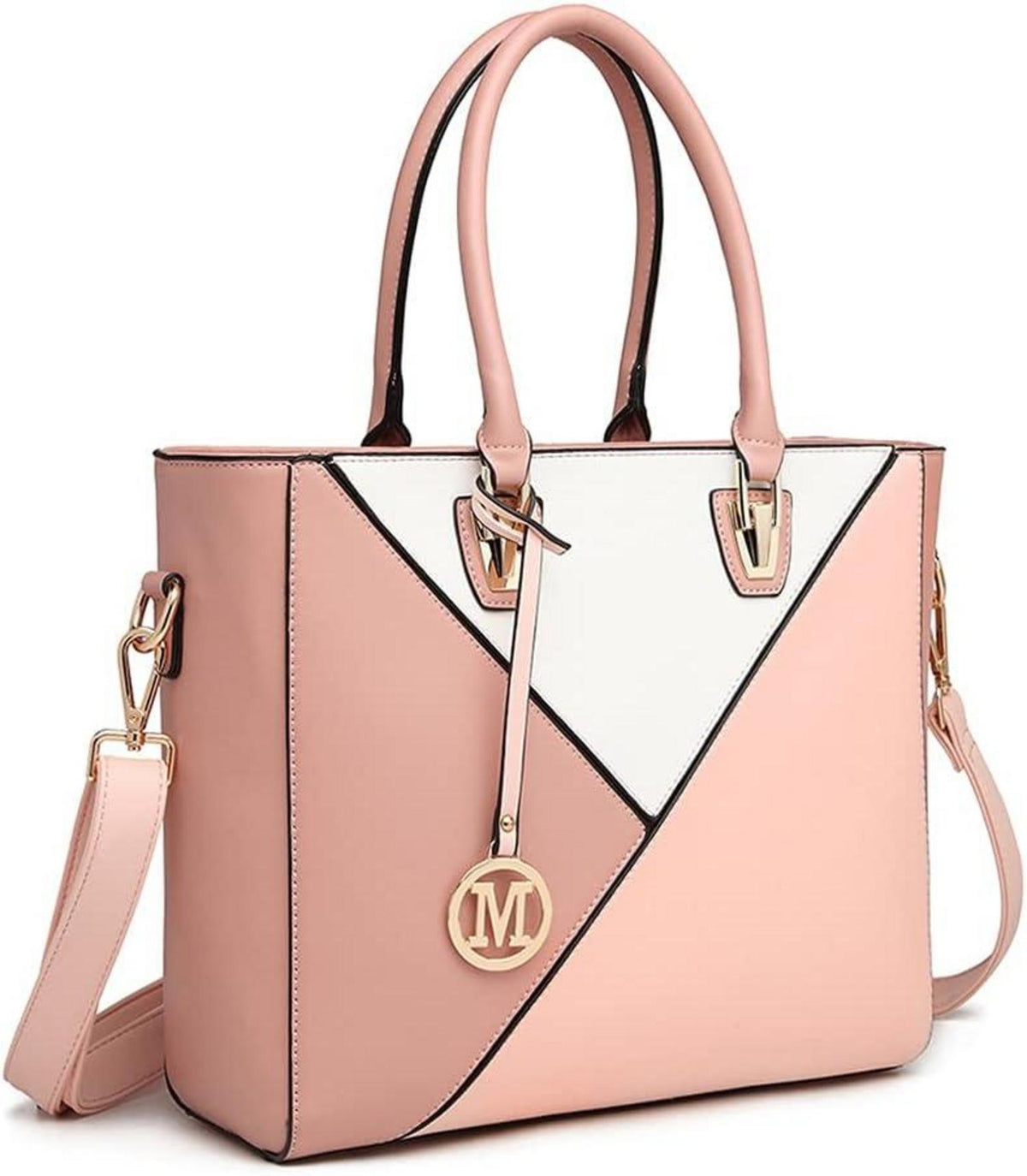 Geometrische Handtasche mit vielen Fächern - Damen