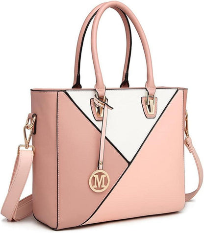 Geometrische Handtasche mit vielen Fächern - Damen