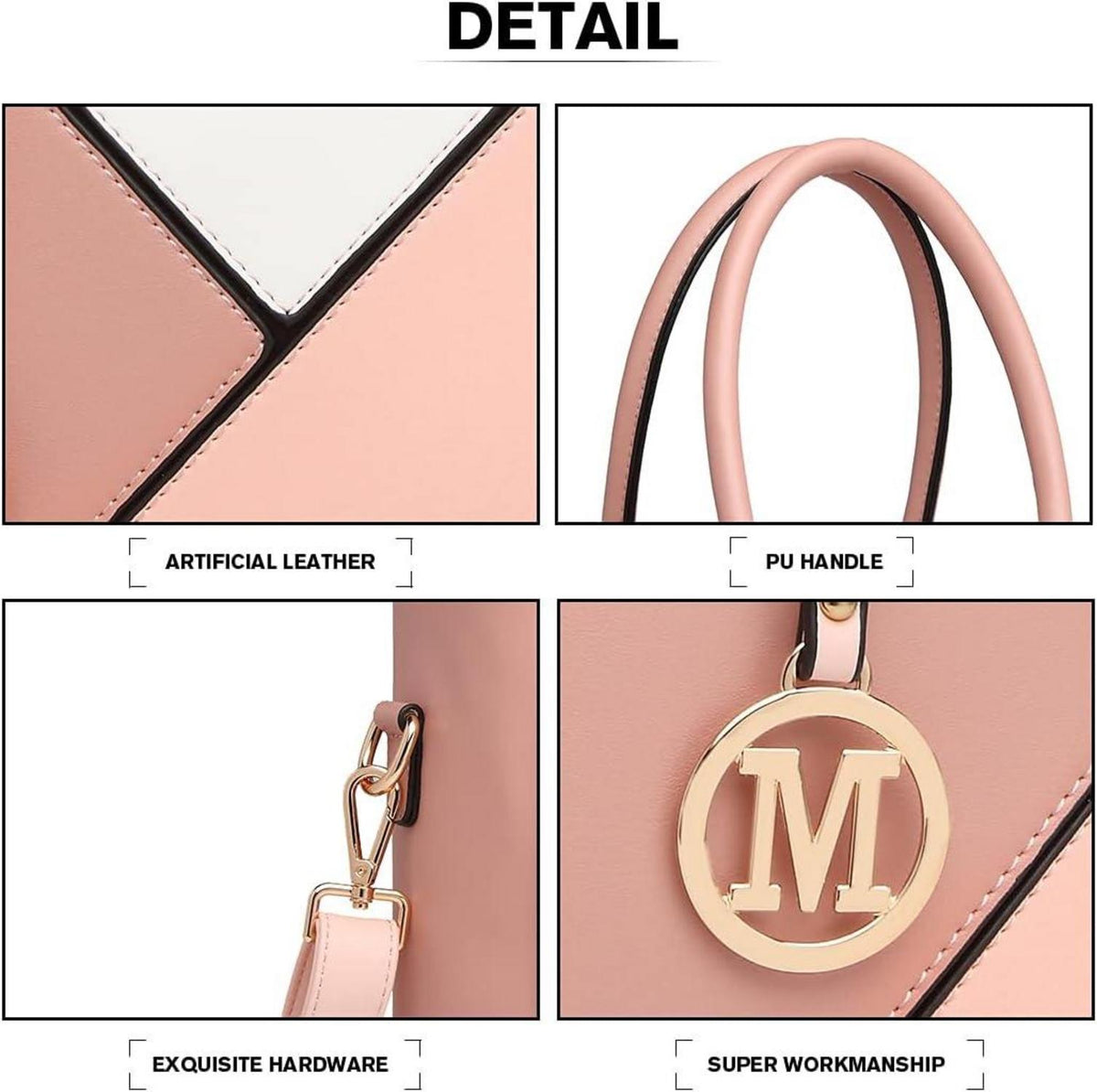 Miss Lulu Damen Handtasche Schultertasche Shopper V-förmiges Design Henkeltasche