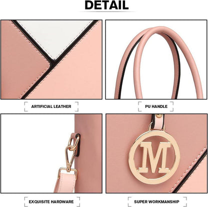 Miss Lulu Damen Handtasche Schultertasche Shopper V-förmiges Design Henkeltasche