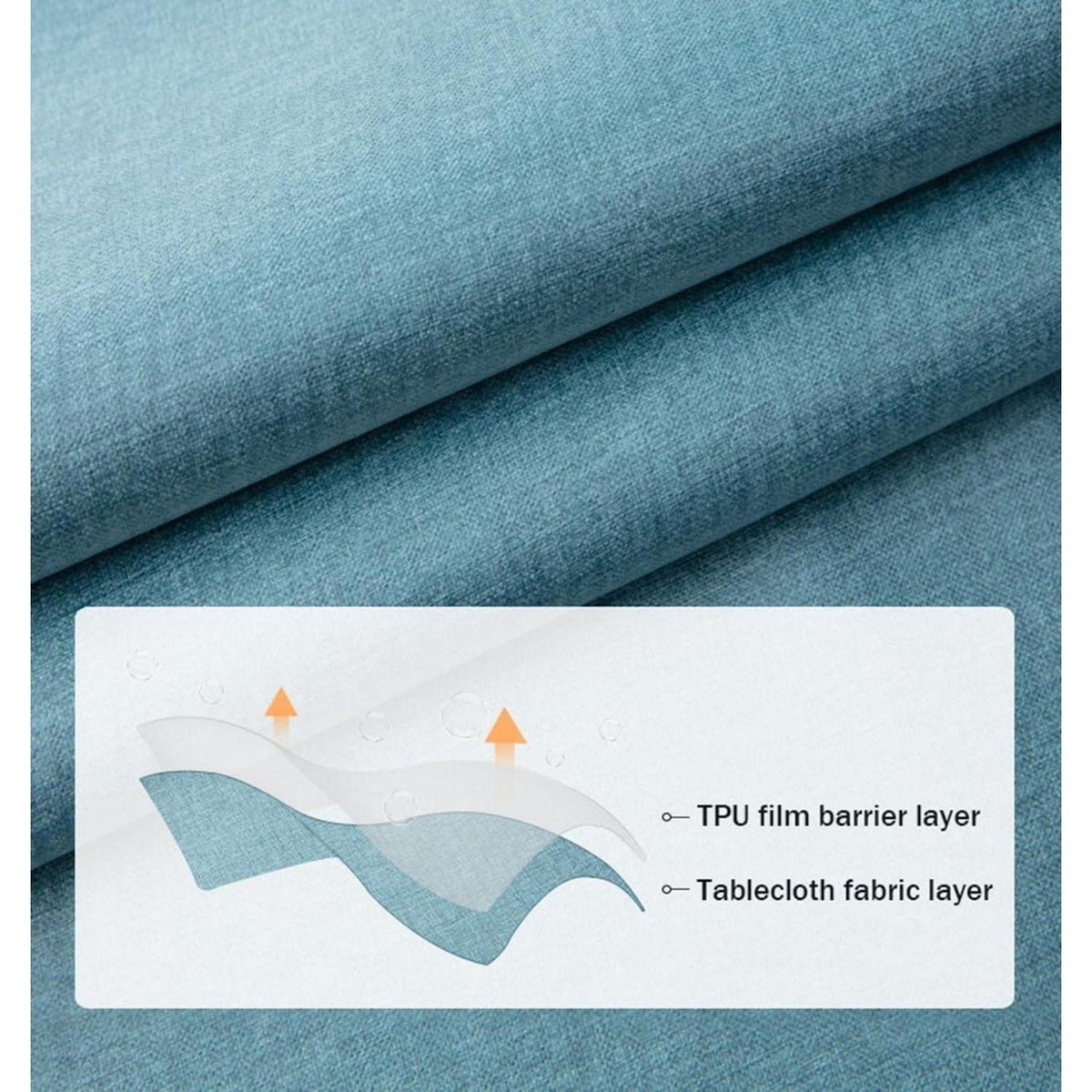 Runde Tischdecke wasserdicht, Bellbraun 280 cm, Fleckabweisend