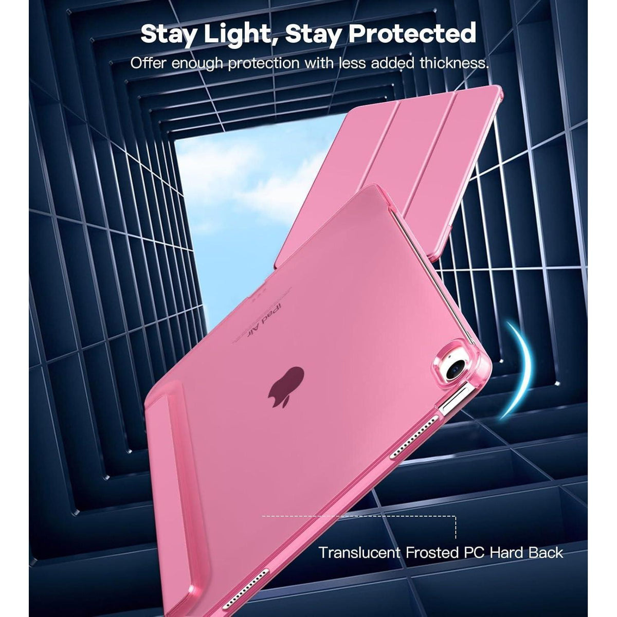 iPad Air 13 Zoll Hülle mit Ständer, Fondant Rosa