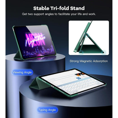 iPad Air 13 Zoll Hülle mit Ständer, Mitternachtsgrün