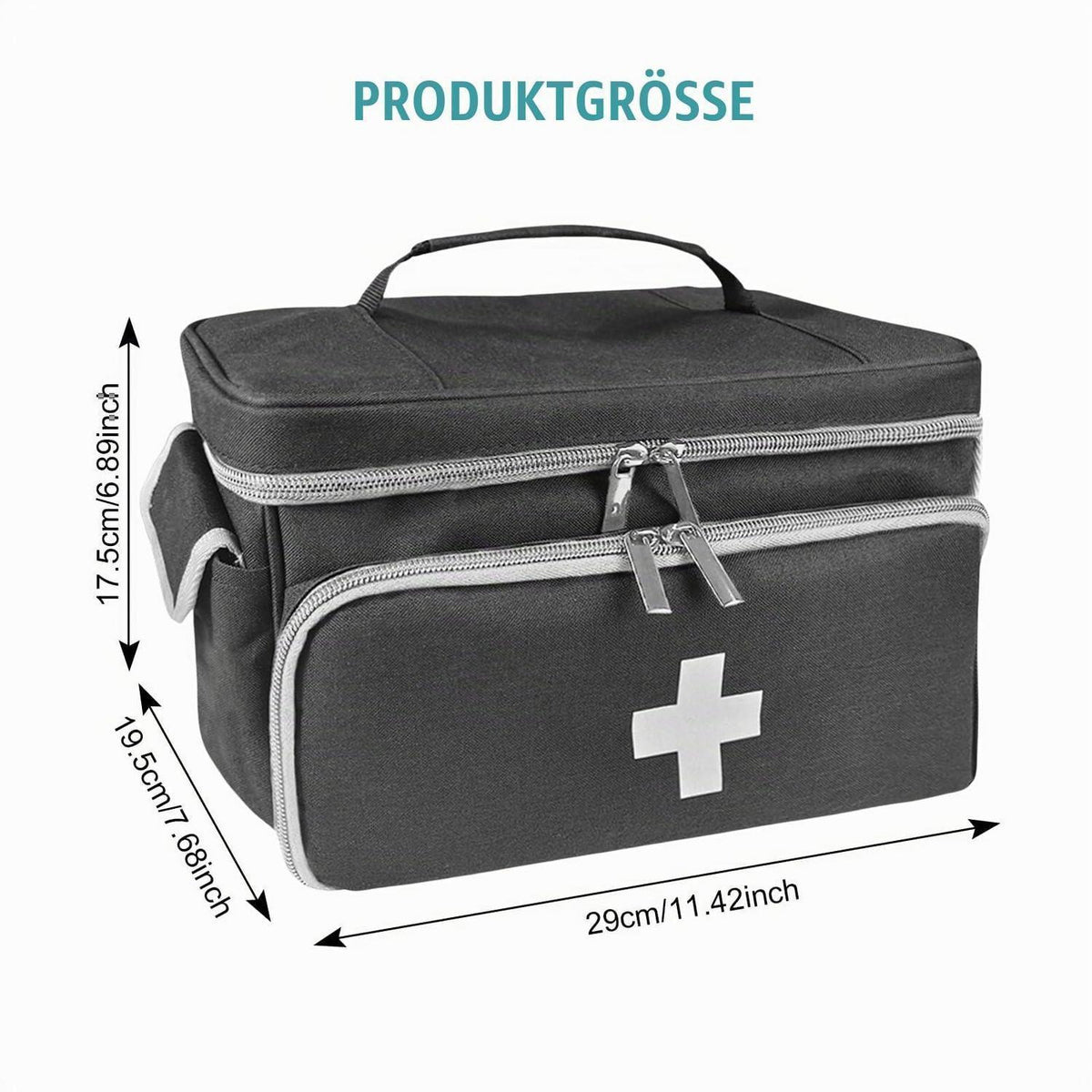 Tragbare Erste-Hilfe-Tasche mit Fächern für Reisen & Outdoor