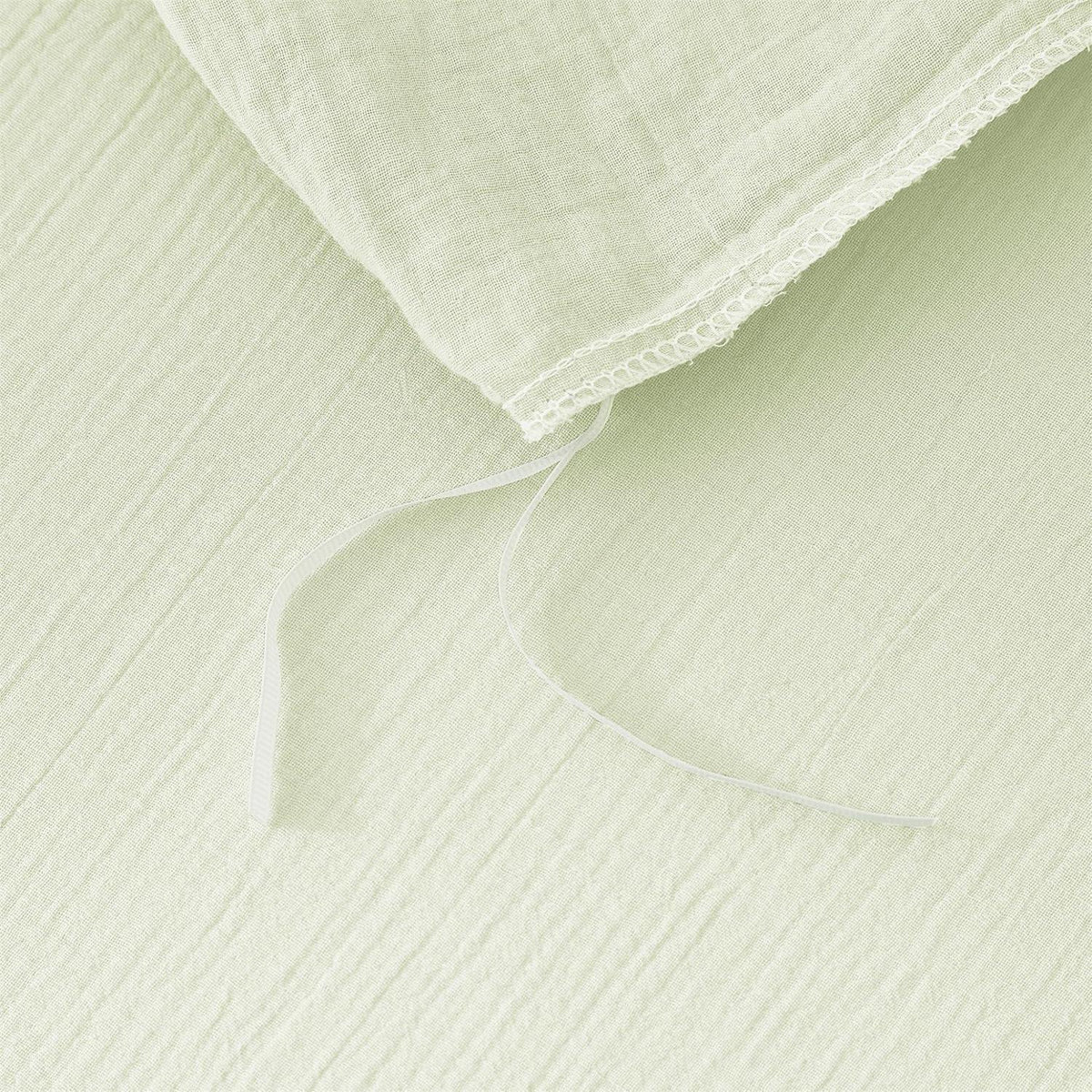 Doppelte Muslin Bettwäsche 155x220 Hellgrün - 3-teilig