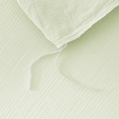 Doppelte Muslin Bettwäsche 155x220 Hellgrün - 3-teilig