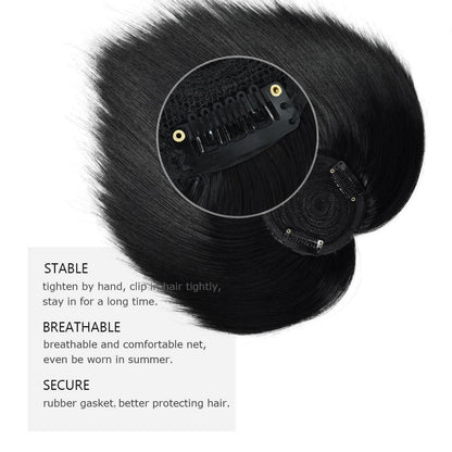 Haar Topper Schwarz – Synthetik Haarteil für mehr Volumen