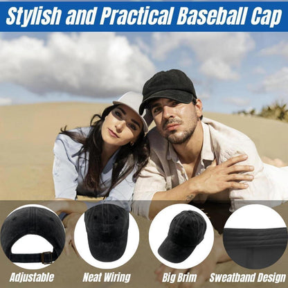 Vorgewaschene Baseball Cap – Dunkelblau, Einstellbar & Atmungsaktiv
