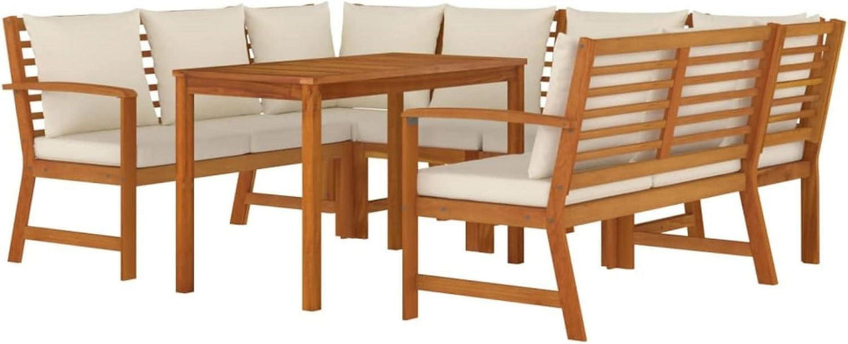 Gartenlounge Holz Sitzgruppe Ecklounge Esstisch Hocker L Form