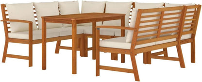 Gartenlounge Holz Sitzgruppe Ecklounge Esstisch Hocker L Form