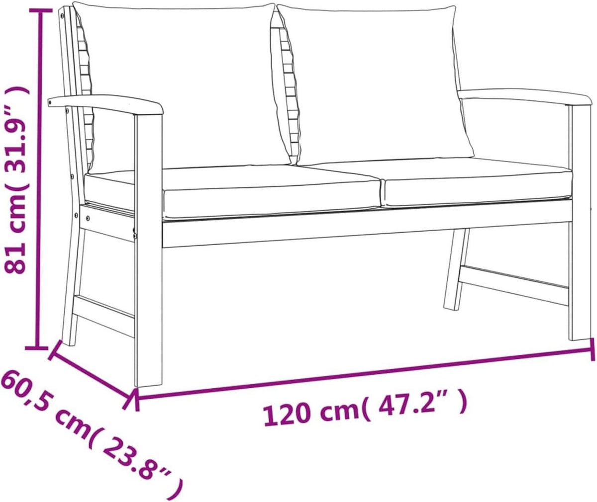 Festnight Gartenlounge Holz Ecklounge Outdoor Set mit Esstisch und Kissen