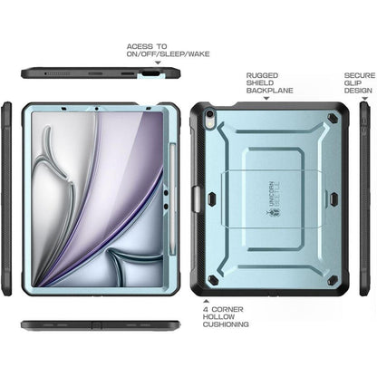 Schutzhülle für iPad Air 11 Zoll mit Stifthalter & Ständer Arktisblau