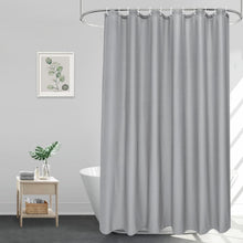Duschvorhang Extra Breit 240x180 Grau Textil Stoff Wasserdicht