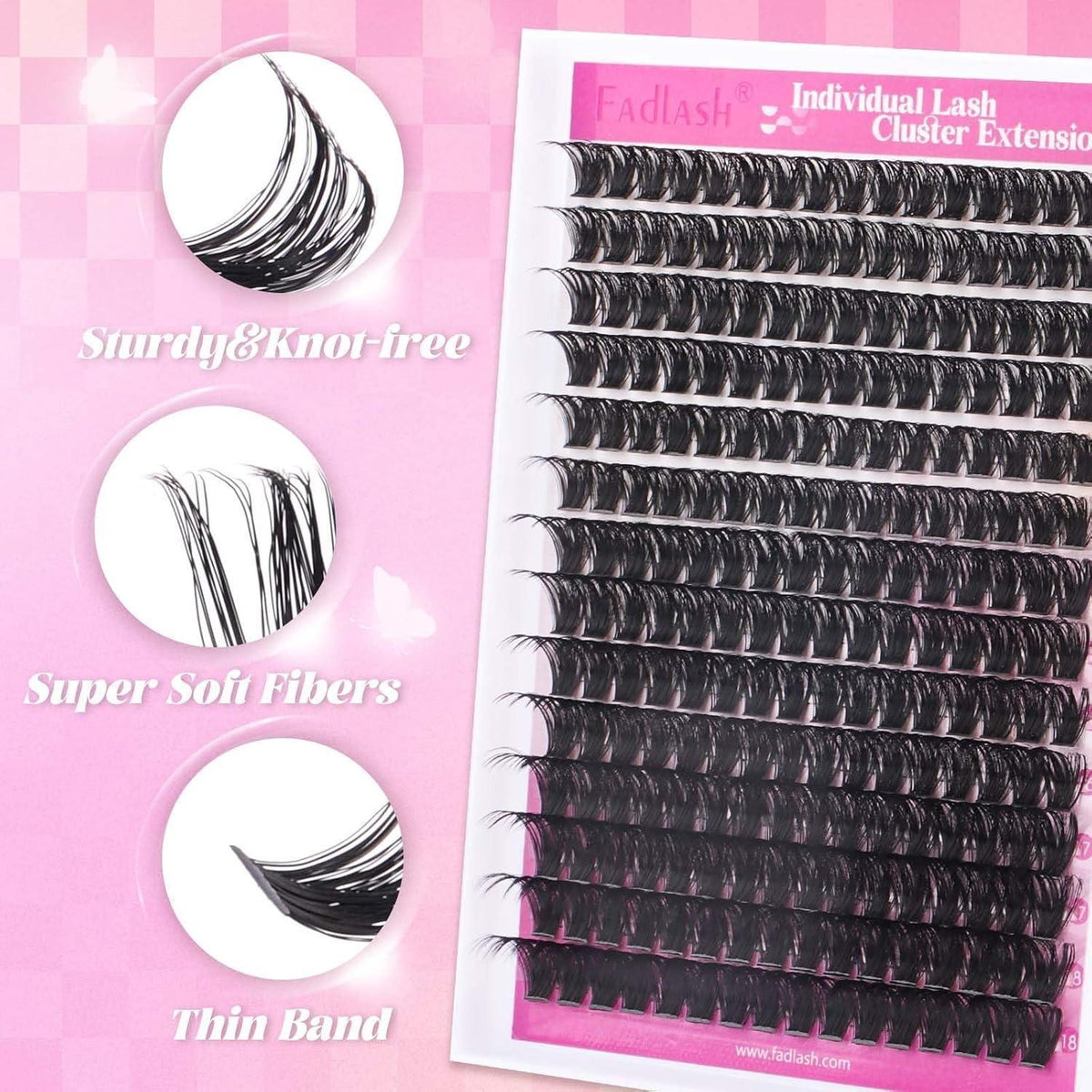DIY Wimpern Extensions Set 3er Pack – Cluster & Einzelwimpern 100D