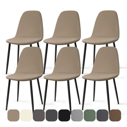 6x Stretch Stuhlhussen Khaki – Universal Passform & Waschbar