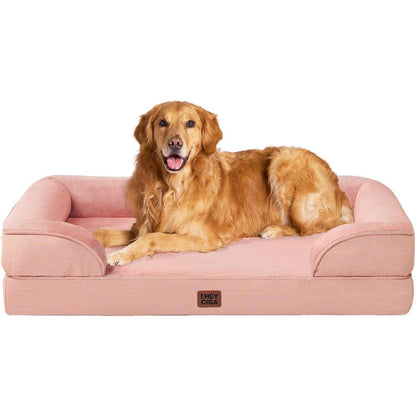 Orthopädisches Hundebett XL mit Memory Foam, Rosa