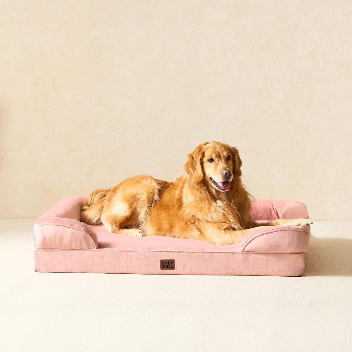 Orthopädisches Hundebett XL mit Memory Foam, Rosa