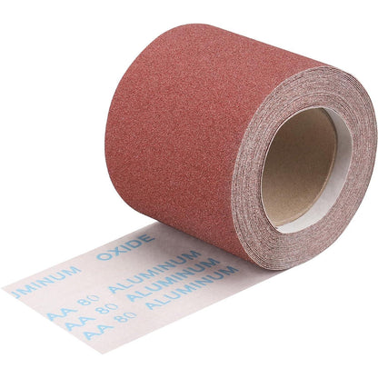 Schleifpapier Rolle 115mm x 10m Körnung 80 für Holz & Metall