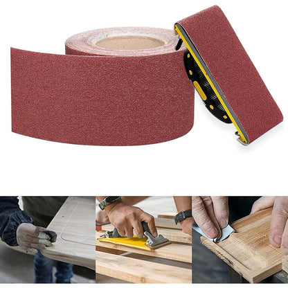 Schleifpapier Rolle 115mm x 10m Körnung 80 für Holz & Metall