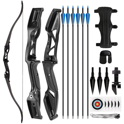 Recurvebogen Set 54 Zoll – 30 lbs mit Pfeilen & Zubehör