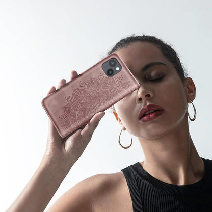 iPhone 14 Klapphülle mit Kartenfach, Ständer, Rosa