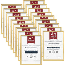 18er Set Bilderrahmen A4 Gold für 21x29,7 cm Fotos & Urkunden