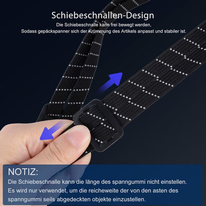 2x Gepäckspanner mit Haken – 60cm Kurzspanngurte für Motorrad & Fahrrad
