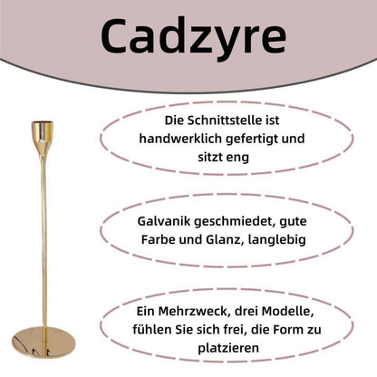 Kerzenständer Gold 3er Set für Stabkerzen