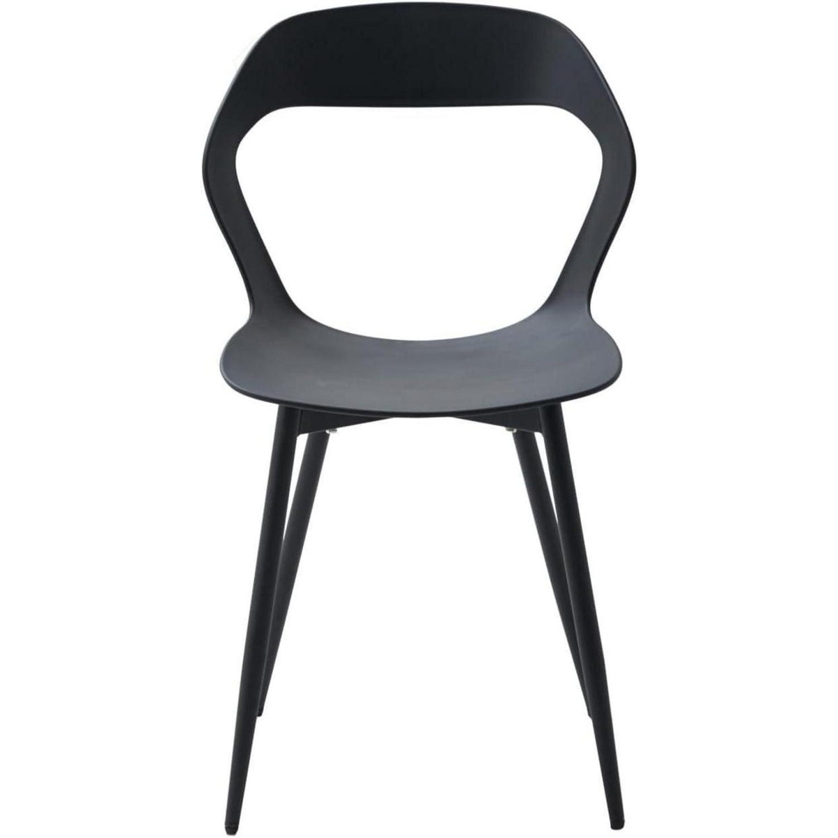 Nordischer Esszimmerstuhl 6er Set mit Metallbeinen, Schwarz