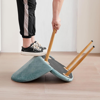 2 Esszimmerstühle Samt, Grün mit verstellbaren Füßen