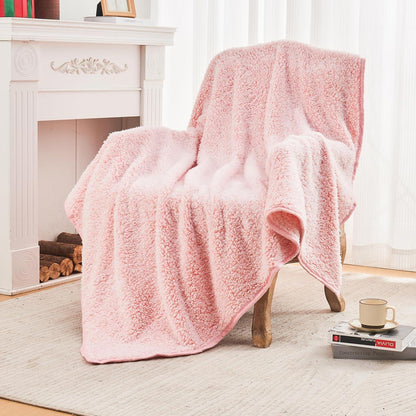 Kuscheldecke Sherpa 228x228 cm Rosa Extra Weich & Warm