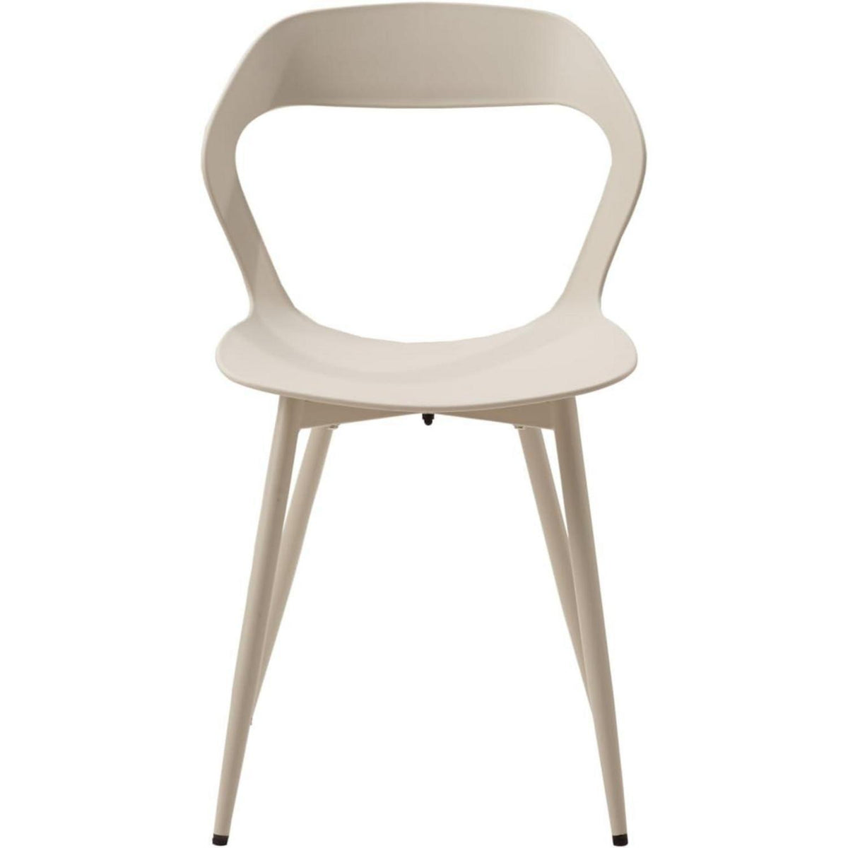 Nordischer Esszimmerstuhl Set 4er – Khaki, Metallbeine