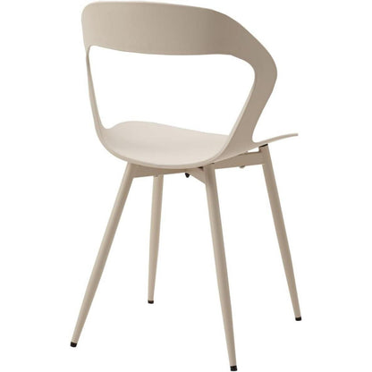 Nordischer Esszimmerstuhl Set 4er – Khaki, Metallbeine