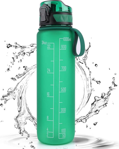 Trinkflasche 1L BPA Frei mit Gummi Grip für Sport und Outdoor