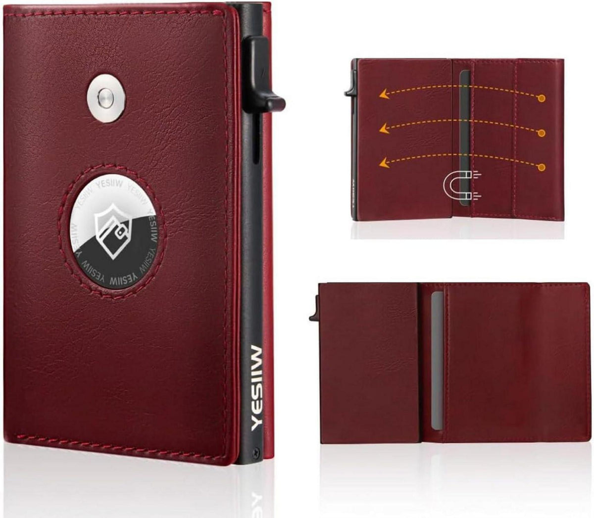 RFID Geldbörse Herren Airtag Portmonee Münzfach Wallet Slim RFID
