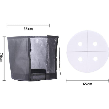 Doppelt isolierter Thermo Topfschutz für Pflanzen (2 Stück, Grau)