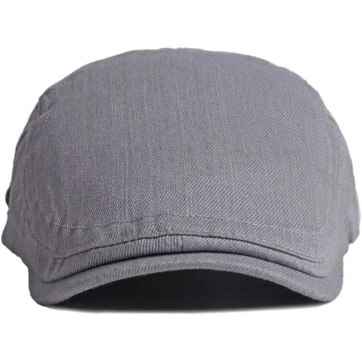 Baumwoll Flatcap Herren Sommer – Verstellbare Newsboy Cap Grau