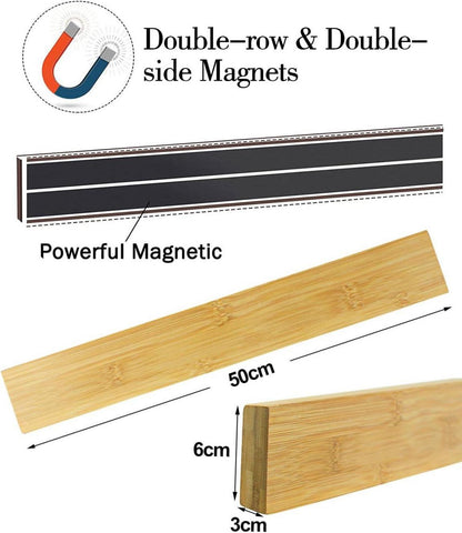 Magnetleiste für Messer 50cm Starkes Magnet Holz selbstklebend